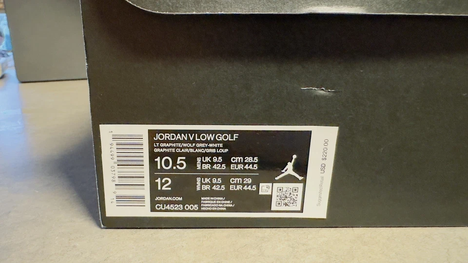 Talla 10.5 - Air Jordan 5 Golf Low Wolf Gris Foto 4 de 4