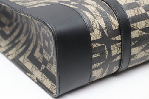 GUCCI GG Supreme Monogram Caleido Vertical Tote - Black - Picture 12 of 20