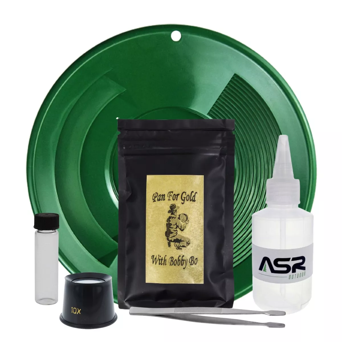 ASR Outdoor Gold Panning Kit with Paydirt Beginner Prospecting Equipment  6pc