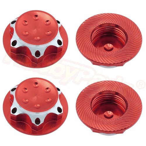 4 x Aluminium Wheel Hub Cover Dust Cover 17mm HEX Nut Adapter 1/8 RC Model Car - Picture 7 of 18