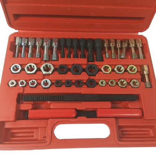 Juego de herramientas de reparación de roscas de 42 piezas Kit restaurador de roscas para reparación automática - Imagen 5 de 7