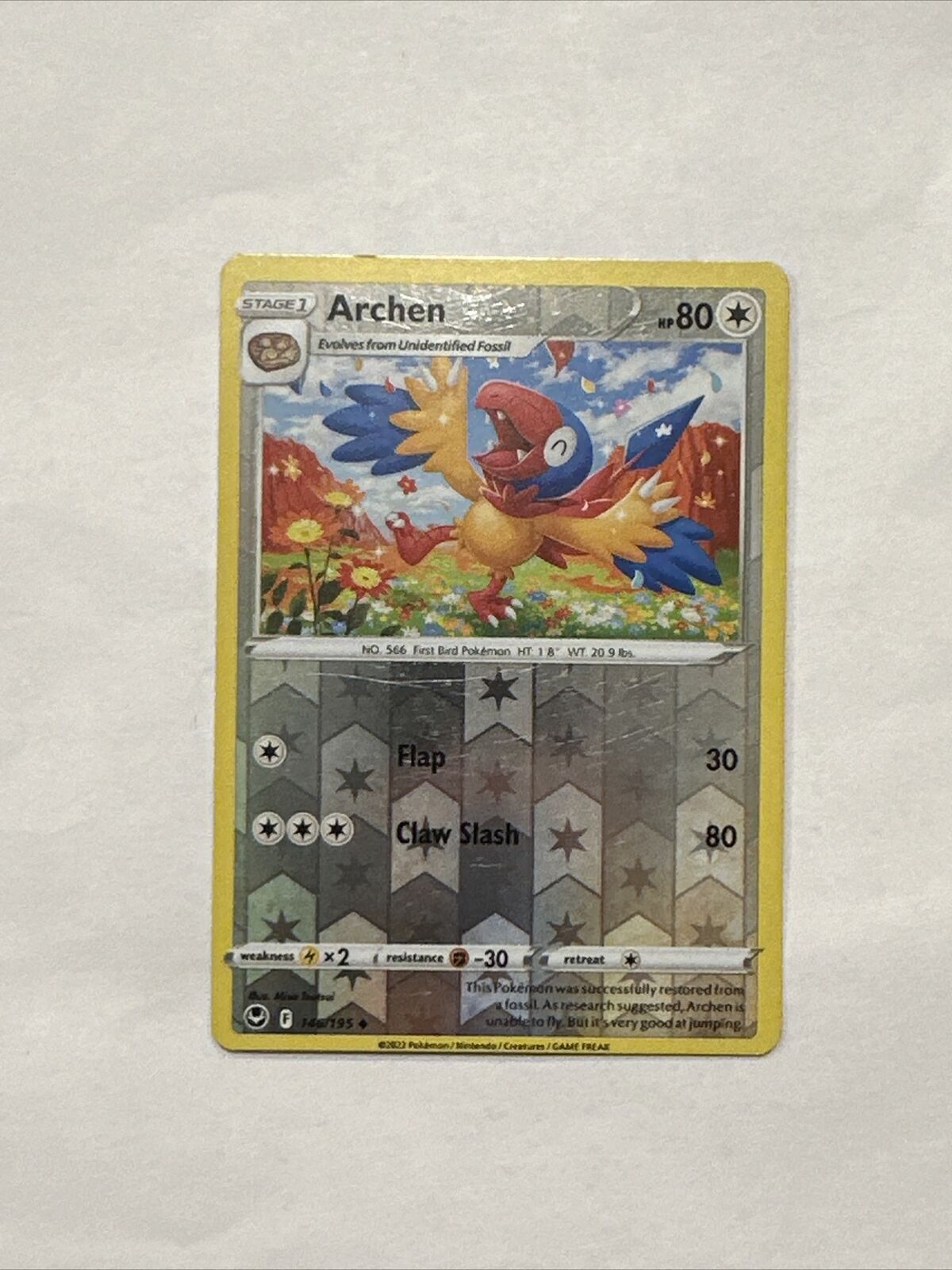 Archen Reverse Holo Pokemon TCG Card  146/195