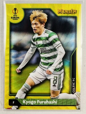 Kyogo Furuhashi 2021-22 Merlin Chrome YEFA Yellow Wave Refractor #/225 Celtic