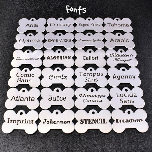 Laser Engraved Stainless Steel Dog Cat Pet ID Tag - Picture 2 of 17