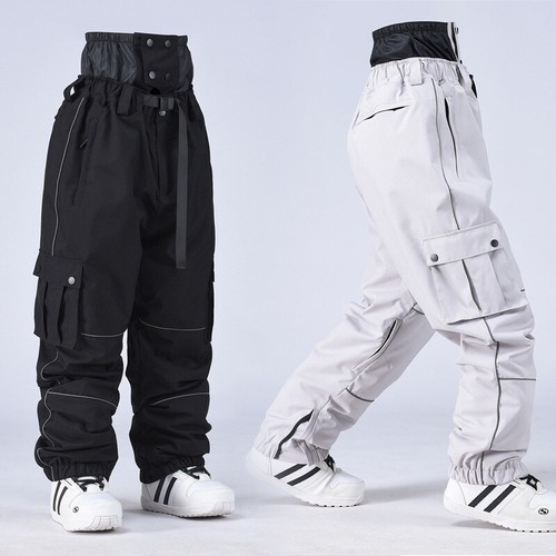 Pantalones Sueltos Snowboard Esquí Pantalones A Prueba de Viento Impermeable Cálido y Transpirable Unisex - Imagen 1 de 22
