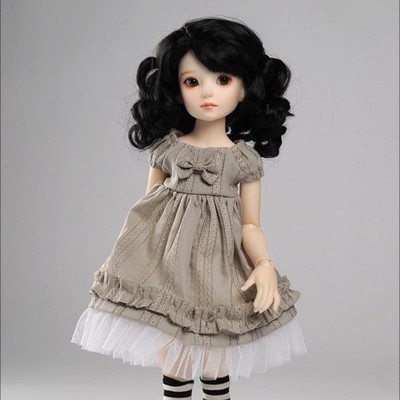 Caroo One-piece 13/" 35cm bjd clothes Narsha Gray dress Dollmore