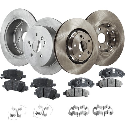 Evan-Fischer Front & Rear Brake Kit For Toyota Venza 2009-2015 – Rotors And Pads (4-Wheel Set)