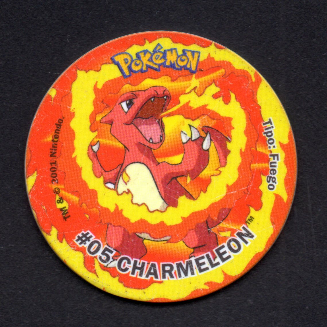 05 CHARMELEON POKEMON TAZO ATTACK TAZOS COLLECTION 2001 MATUTANO