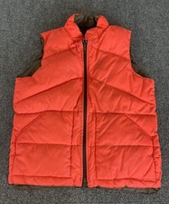 Atlas VTG Goose Down Vest Green Orange Reversible Mens S Gorpcore Outdoors