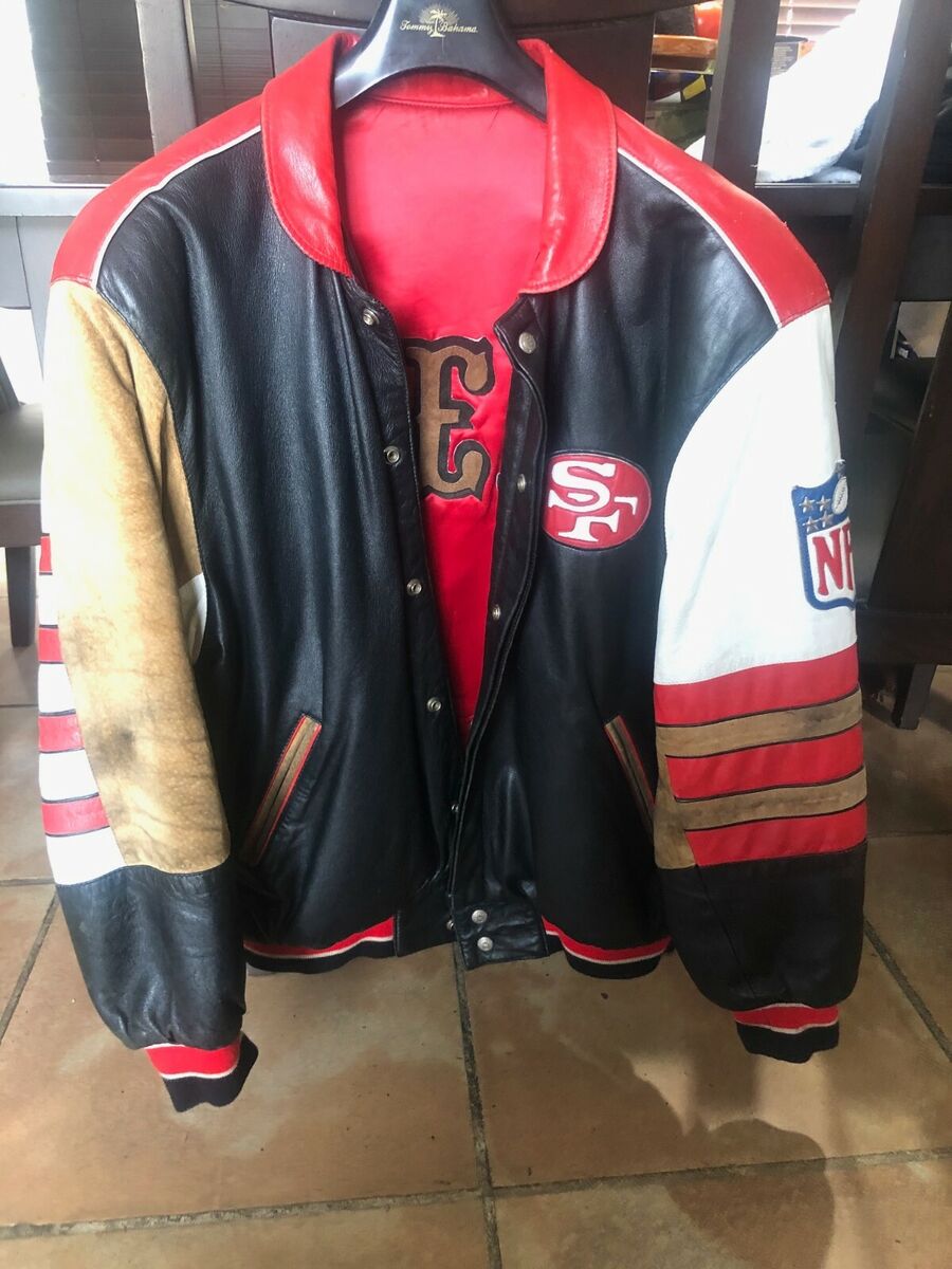 Jeff Hamilton 49ers NFL Leather Jacket - Reversible | eBay Jeff Hamilton 49ers NFL Leather Jacket - Reversible | eBay