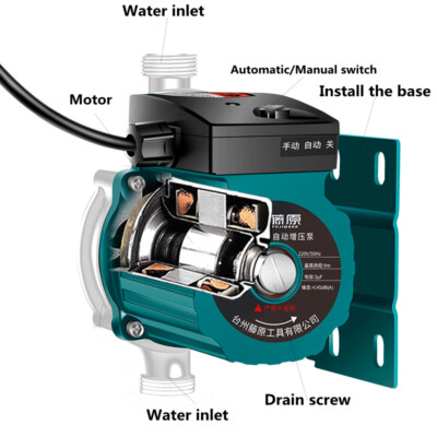 220V Silent Automatic Booster Pump 165W – Domestic Pressure Water Pump 3/4 Inch