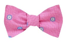 Men's 100 Dot Silk Designer Self Tie Woven Bowtie- NWT