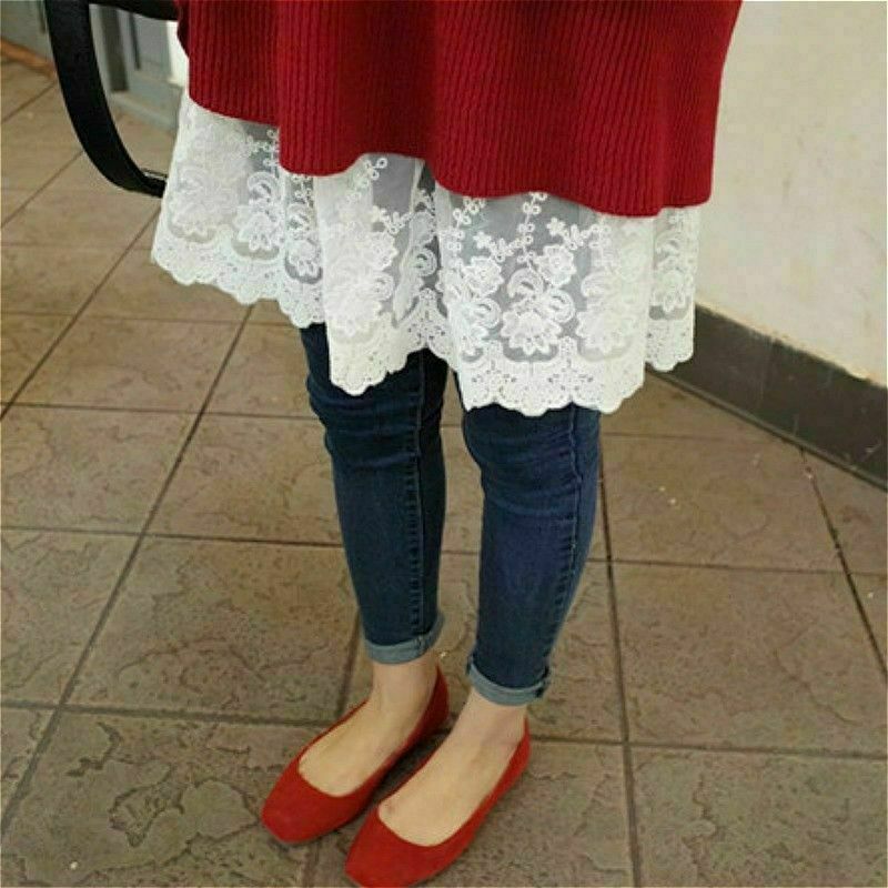 Gonna Lunga In Pizzo Trasparente Con Abbellimenti Floreali 3D - Foto 4