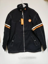 Vintage NOS Nitrous Oxide Systems Black Cotton Zipper Work Jacket Men's Size XL