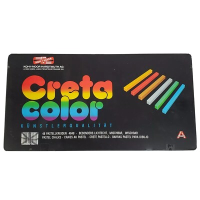 Cretacolor Hard Chalk Pastels Set 48 Brilliant Colors   Koh-I-Noor Austria Art
