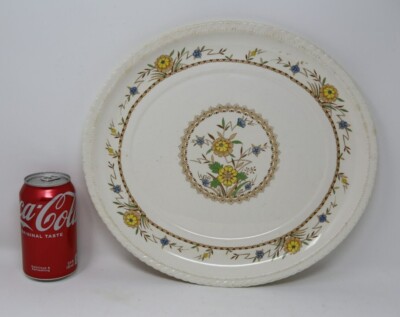 Stubenville Monticello Herman C. Kupper 13  White Ceramic Plate Dish Tray Plater