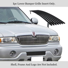 Fits 1998-2002 Lincoln Navigator Lower Bumper Stainless Black Billet Grille