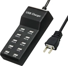 10 Port USB Charger for Multiple Devices Smart Phone Tablet Laptop iPhone 