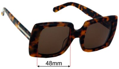 SFx Replacement Sunglass Lenses fits Karen Walker Betsy - 48mm Wide