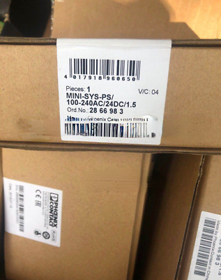 1x PHOENIX CONTACT Switching Power Supply 2866983 MINI-SYS-PS-100-240AC/24DC/1.5
