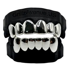 Custom Grillz PLAIN (925 Sterling SILVER/Free Mold Kit)