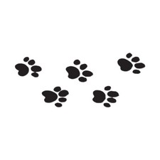 Cat Prints Outline - Vinyl Decal Sticker - Multiple Color Sizes - ebn146