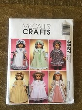 VINTAGE 2002 McCALL S 3627 SEWING PATTERN 18 DOLL CLOTHES 6 OUTFITS UNCUT