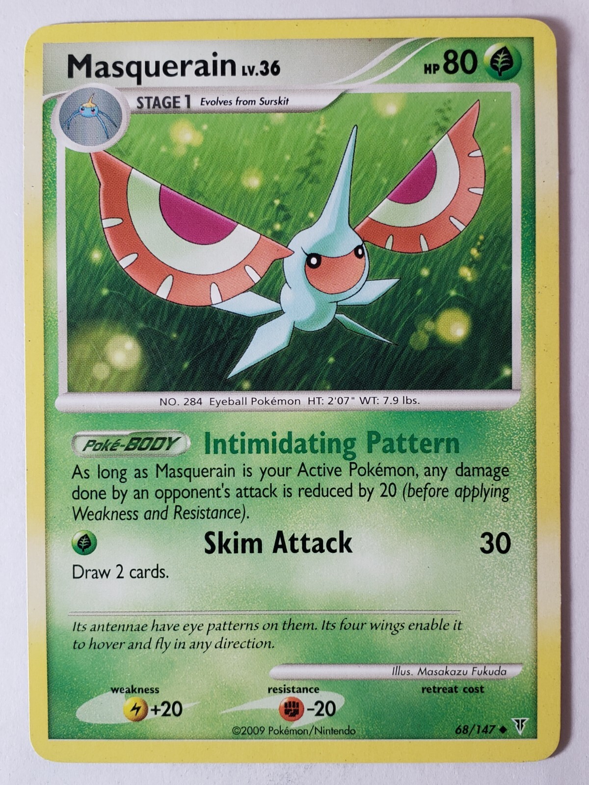 Masquerain 68/147 LP - Supreme Victors Pokemon Card - Masakazu Fukuda Art