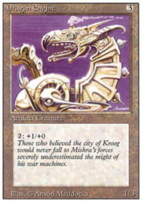 1x Dragon Engine MTG - Revised Edition - Moderate Play
