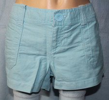 NEW Aeropostale Solid Blue Mist Cotton Shorty Shorts Size 9/10 See Measurements