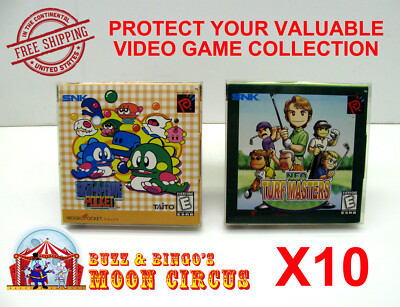10X NEO GEO POCKET / COLOR CIB GAME - CLEAR PLASTIC PROTECTIVE BOX PROTECTORS 