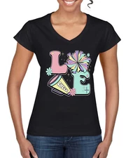 Love Cheer Women Standard V-Neck Tee
