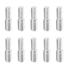 10Pcs M8x20 to M10x20 Double End Threaded Stud Screw Bolt Reducer Adapter 304...