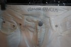 Almost Famous size 5 cotton blend white jeans w rhinestone stud accent — photo 3