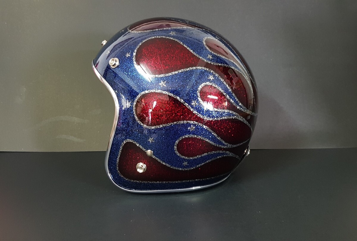 19711 metal flake motorcycle helmets Kali Protectives Rava Helmet It meets and exceeds DOT FMVSS 218 standards and is one of the smallest DOT 3/4 shell helmets ever made 19711 metal flake motorcycle helmets