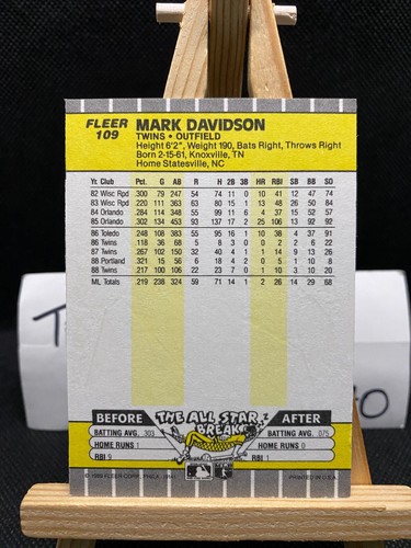 1989 Fleer Baseball MLB Cards *Add to Cart for Multi-Card Discount* FRESH PULLS - Picture 71 of 431