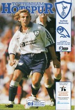 TOTTEHAM HOTSPUR V  SHEFFIELD WEDNESDAY  PREMIERSHIP  24/2/1996   *FREE POSTAGE*
