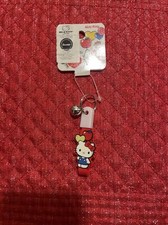 Daiso Sanrio HELLO KITTY BICICLETA LLAVERO/JINGLE LLAVERO - Nuevo *Vendedor de EE. UU.*