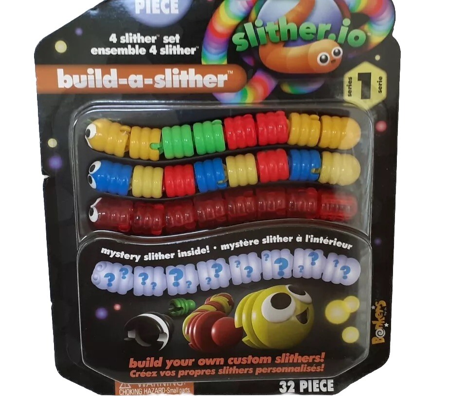 Slither.io White Grey Slither Figure No Package Bonkers Toy Co