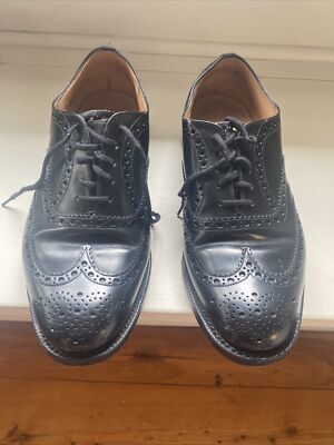 Church's Burwood Polished Binder Oxford Brogue Black Shoes 75