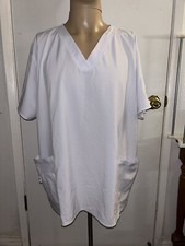 Carhartt Force Women's White Top Cross Flex V Neck Modern Fit Scrubs Sz 3X