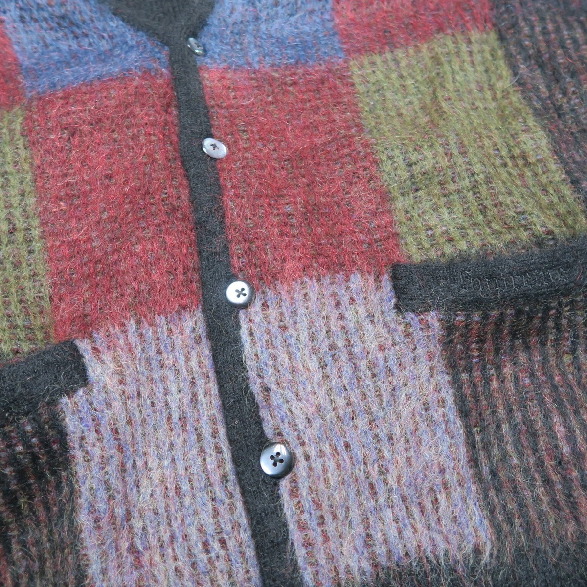 SUPREME Brushed Grid Mohair Cardigan Black L Sweater Jacket