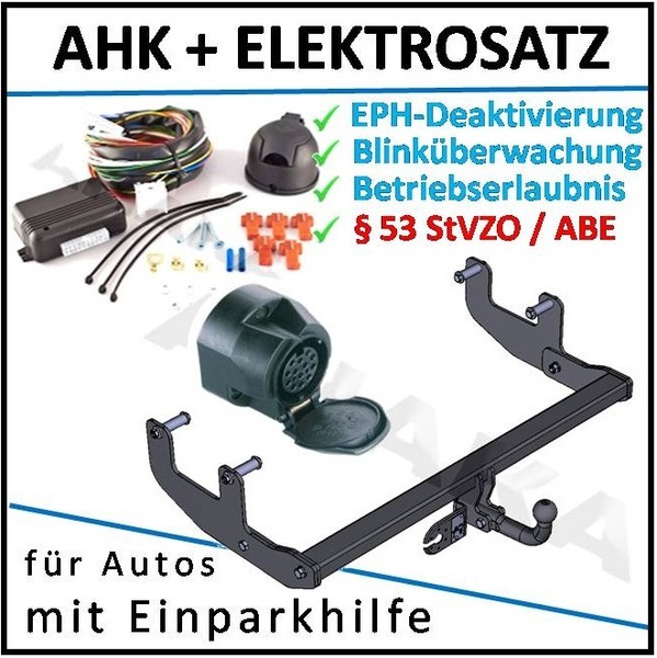 AHK ES13 FüR Dacia Sandero 08-12 AnhäNgerkupplung Eph-Abschaltung Einparkhilfe-image