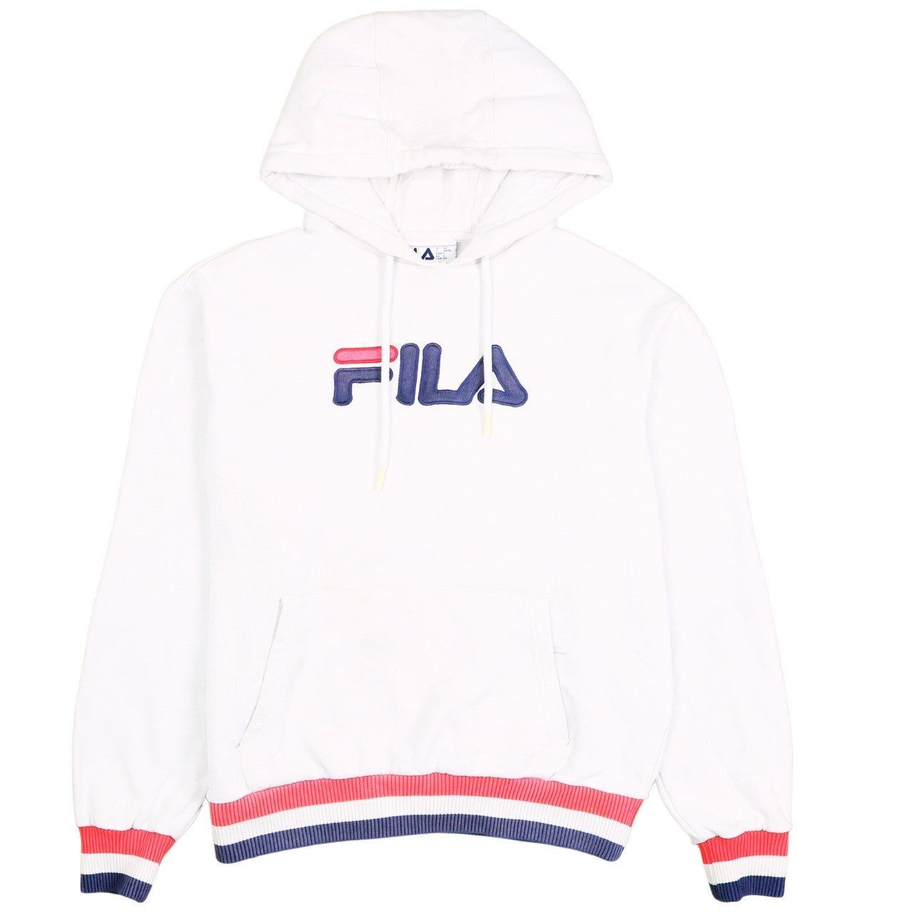 Felpa con cappuccio vintage FILA BIANCA UOMO S