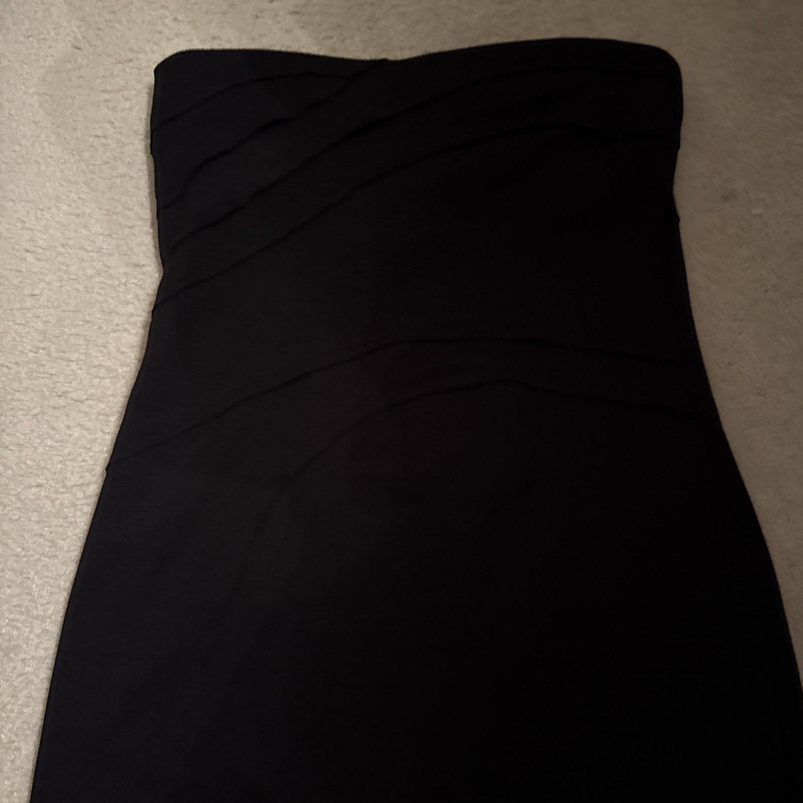 Moda International Women Solid Black Strapless Mi… - image 2