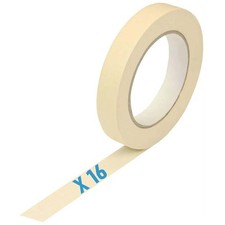 16 X Adhesive Tape Roll 19Mm X 50M Painter Bodywork Cardboard