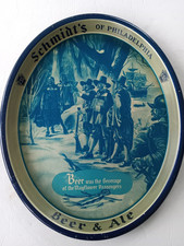 SCHMIDT'S of PHILADELPHIA BEER ALE Tray 15" Metal Christian Schmidt Brewing Co.