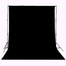HMTfoto Black Backdrop for Photography Durable Fabric Background 5x7ft,