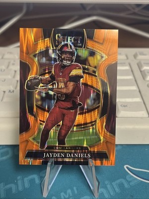 Panini Select 2025 Jayden Daniels Commanders Orange Shock Prizm #88 /499