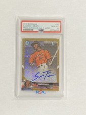 Sandro Fabian 2018 1st Bowman Chrome Gold Shimmer Refractor Auto 19/50 PSA 10